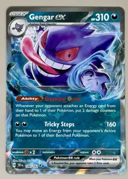 Gengar ex 104/162 Temporal Forces Pokemon Card TCG NM+ - Image 1