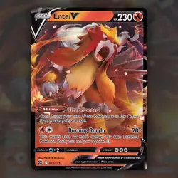 Entei V Ultra Rare Holo Pokemon Card (Brilliant Stars - Mint Condition) - Image 1