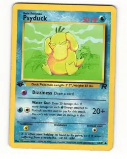 Psyduck 65/82 Common 2000 1st Edition Team Rocket Pokemon HP - Image 1