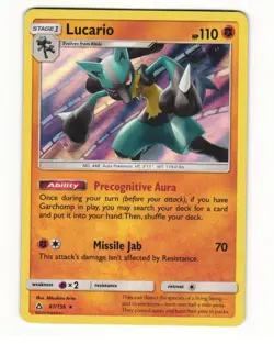 Lucario 67/156 Rare 2018 Ultra Prism Pokemon LP - Image 1