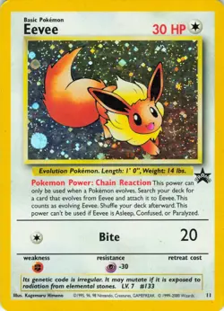 Eevee - Holo - #11 Black Star Promo - Pokemon TCG - 2000 - Image 1