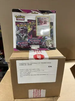 SEALED CASE of 24x Pokemon Fusion Strike 3-pack Blisters New & Sealed - Eevee - Image 1