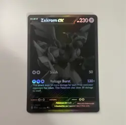 Pokemon TCG Zekrom EX 172/086 230 HP Voltage Burst Slash Holo English - Image 1