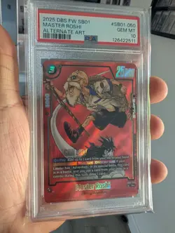DRAGON BALL SUPER CARD GAME ALTERNATE ART #SB01-050 MASTER ROSHI PSA 10 - Image 1