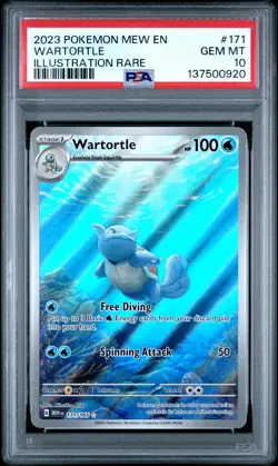 Wartortle 171/165 Pokemon 151 #171 Illustration Rare GEM MINT PSA 10 - Image 1