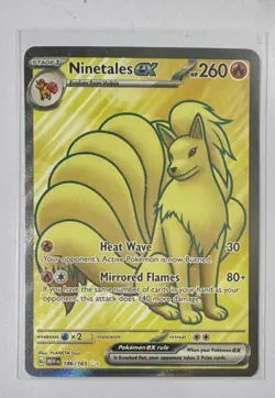 Pokemon Ninetales ex Ultra Rare Holo Full Art 186/165 Sv: Scarlet & Violet 151 - Image 3