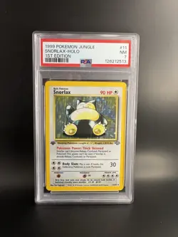 Pokemon Snorlax 11/64 Jungle 1st Edition Holo PSA 7 1999 English - Image 1