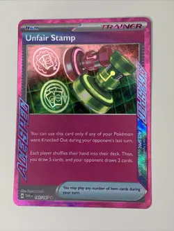 Unfair Stamp 165/167 NM/M Twilight Masquerade Pokemon Card - Image 1
