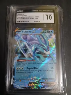 Pokemon Cgc 10 Suicune EX Classic Collection Trading Card 010/034 - Image 1
