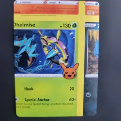 Pokemon TCG Error Miscut Card Dhelmise 019/185 Trick Or Trade BOOster 2023... - Image 3