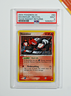Pokemon PSA 9 Houndour #60 Rev Foil EX Team Rocket Returns 2004 English - Image 1