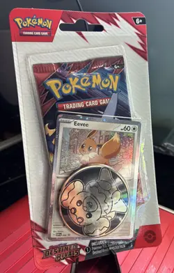Pokemon Destined Rivals Checklane Blister-Eevee Promo-Factory Sealed - Image 1