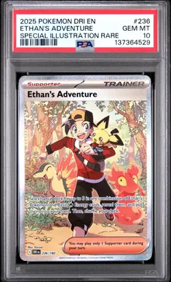 PSA 10 ETHAN'S ADVENTURE 236/182 SIR DESTINED RIVALS POKEMON 😍 - Image 1