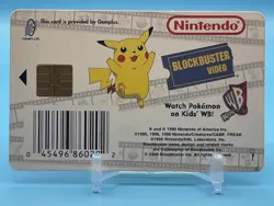 1999 Pokemon Snap Blockbuster Video Smart Card Pikachu Nintendo Promo - Image 2