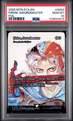 2025 MTG FINAL FANTASY THROUGH THE AGES FOIL #0003 FIRION, SWORDMASTER PSA 10 - Image 1