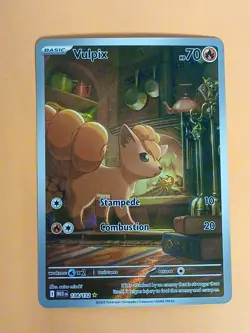 Pokemon Mega Evolution Base Set Vulpix 138/132 Illustration Rare - Image 1