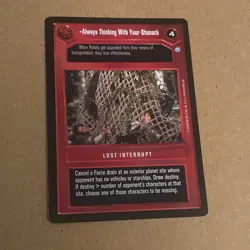 STAR WARS CCG ENDOR RARE CARD ALWAYS THINKING WITH YOUR STOMACH - Image 1