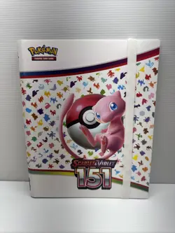 POKEMON SCARLET & VIOLET 151 CARD MEW BINDER 20 PAGE 9 POCKET EMPTY USED - Image 1