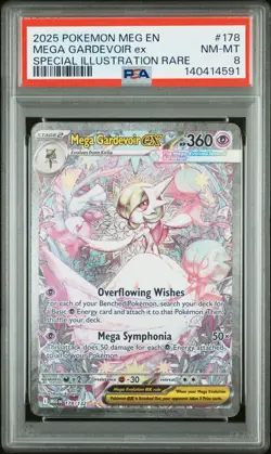 2025 POKEMON MEG EN-MEGA EVOLUTION #178 MEGA GARDEVOIR EX PSA 8 - Image 1