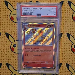 Pokemon TCG - Charmeleon - 110/091 - Paldean Fates - PSA 10 Shiny Rare - Image 1