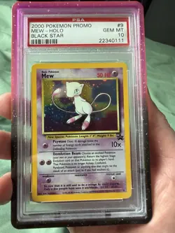 2000 Pokemon Mew Holo Black Star Promo #9 PSA 10 - Image 1