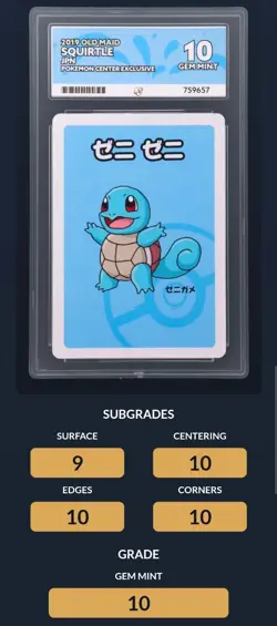 2019 Old Maid - Squirtle - Pokemon Centre Exclusive - ACE 10 - Image 2