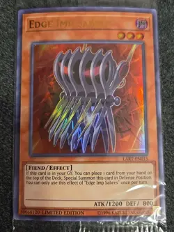 Yu-Gi-Oh! TCG Edge Imp Sabre LART-EN015 Ultra Rare Sealed Promo Limited Edition - Image 1