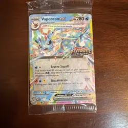Vaporeon EX 023/131 Prismatic Evolutions Stamped Promo Pokemon Card - NM SEALED - Image 1