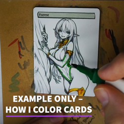 Command Tower | MTG *Altered Hand Colored Original Art Anime - Toga 22126 - Image 2