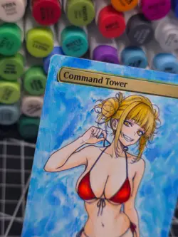 Command Tower | MTG *Altered Hand Colored Original Art Anime - Toga 22126 - Image 4
