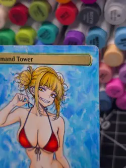Command Tower | MTG *Altered Hand Colored Original Art Anime - Toga 22126 - Image 5