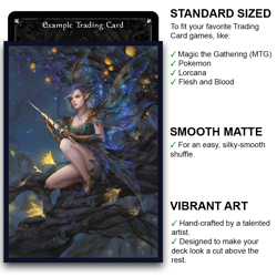 Yuma Velric – Renegade Fairy – MTG Size – 100 Smooth Matte Card Sleeves - Image 2
