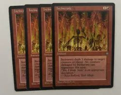 MTG 4X ICE AGE INCINERATE NM MAGIC THE GATHERING COMMON RED INSTANT ENGLISH - Image 3