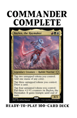 Baylen, the Haymaker CREATURE TOKENS OFFSPRING Magic MTG Custom Commander Deck - Image 1