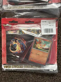 🔥 Pokemon Ascended Heroes Charmander Tech Sticker Collection x2 Sealed - Image 2