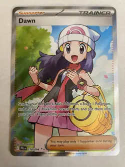 Pokemon TCG Dawn 118/094 Ultra Rare Full Art Holo Trainer Me02 Phantasmal Flames - Image 1