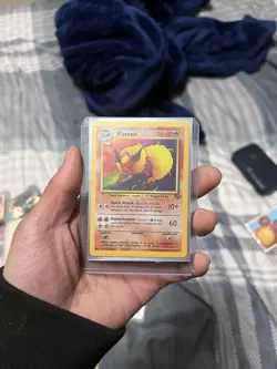 Pokemon TCG Flareon Jungle Holo Rare 3/64 70 HP Stage 1 Wotc Card Stock 1999 - Image 1