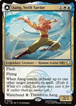 Aang, Swift Savior NM RARE MTG Avatar: The Last Airbender White Blue Avatar Ally - Image 1