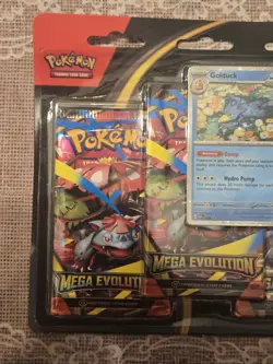Pokemon TCG Mega Evolution Base Set 3-Pack Blister |Golduck |BRAND NEW SEALED - Image 2