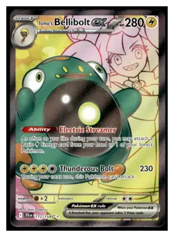 Pokemon TCG Journey Together Full Art Iono's Bellibolt EX 172/159 - Image 1