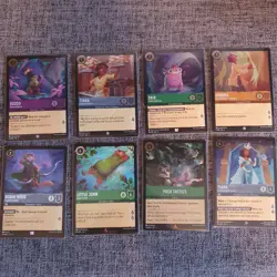 Crimp Error / Mis-cut - Disney Lorcana Card Bundle x 8 - Image 1