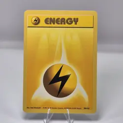 Lightning Energy - 100/102 - Common - 1999 Edition, English Pokemon Card NM - Image 1