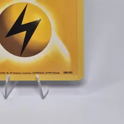 Lightning Energy - 100/102 - Common - 1999 Edition, English Pokemon Card NM - Image 4