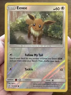 Eevee 167/236 Reverse Holo Sun & Moon SM Cosmic Eclipse Set Pokemon Card - NM a - Image 1