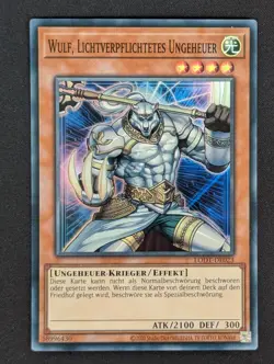 Wulf, Lichtverpflichtetes Ungeheuer LODT-DE023 Super Rare Deutsch NM YUGIOH - Image 1