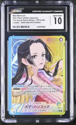 Boa Hancock Alt Art OP14-041 L The Azure Sea ONE PIECE Card Japanese CGC 10 - Image 1