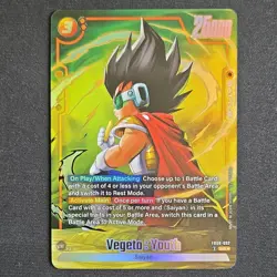 Vegeta: Youth FB08-092 SR Full Art Foil Bandai Battle Card Dragon Ball Super - Image 1