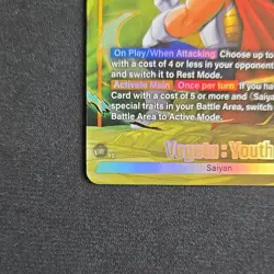 Vegeta: Youth FB08-092 SR Full Art Foil Bandai Battle Card Dragon Ball Super - Image 5