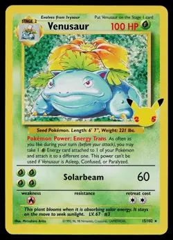 Pokemon Card - Venusaur Celebrations Classic Collection 15/102 Holo - Image 1