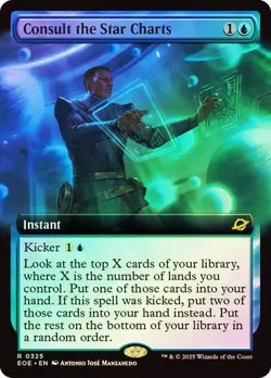 MTG - Consult the Star Charts - Foil - Extended Art - Edge of Eternities - Magic - Image 1